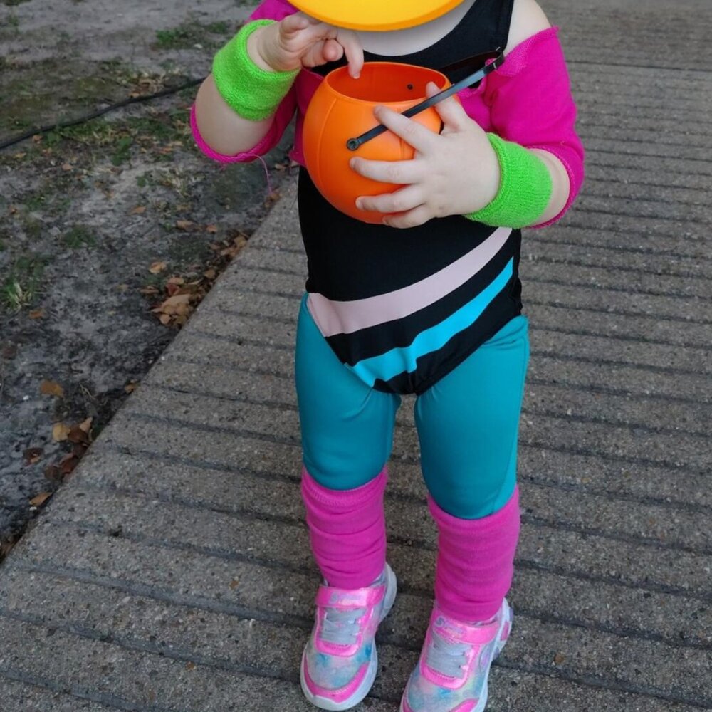 18m toddler 80s workout girl Halloween costume